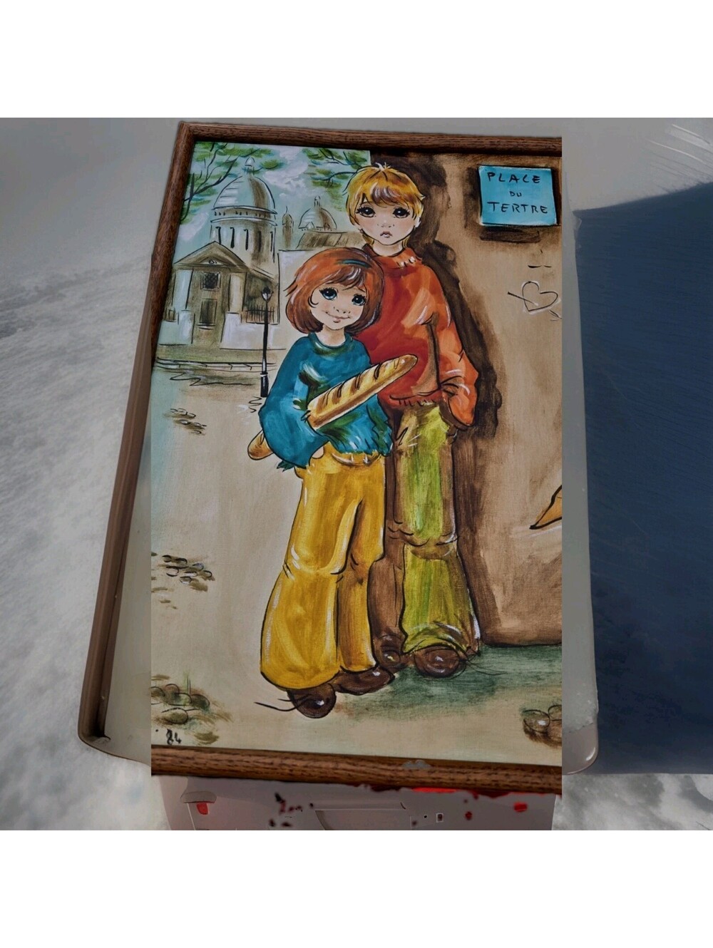 French Artist - Feran (20th.C)  Paris 16"x 22". Signed, Framed